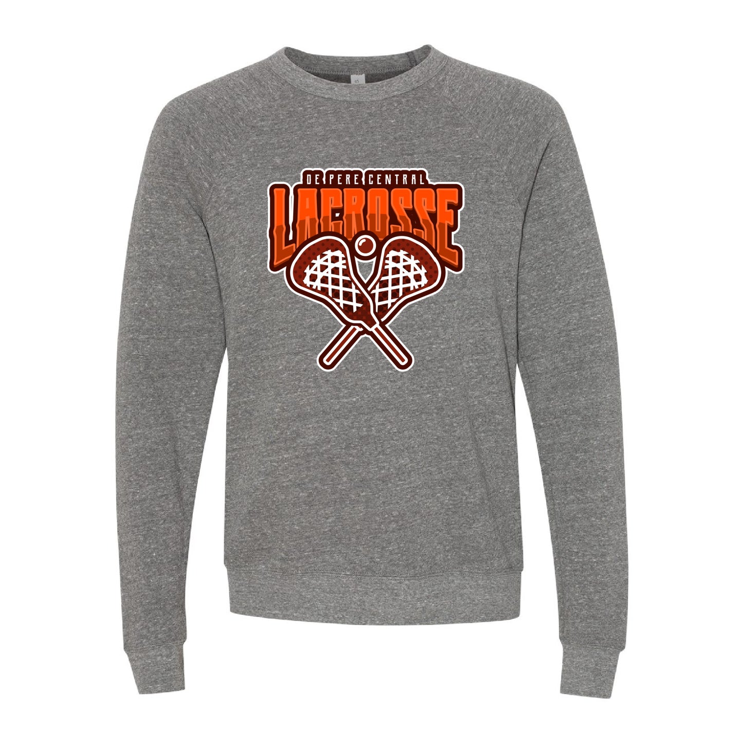 De Pere Central Lacrosse - Gray Crewneck - Ghostbirds Sporty