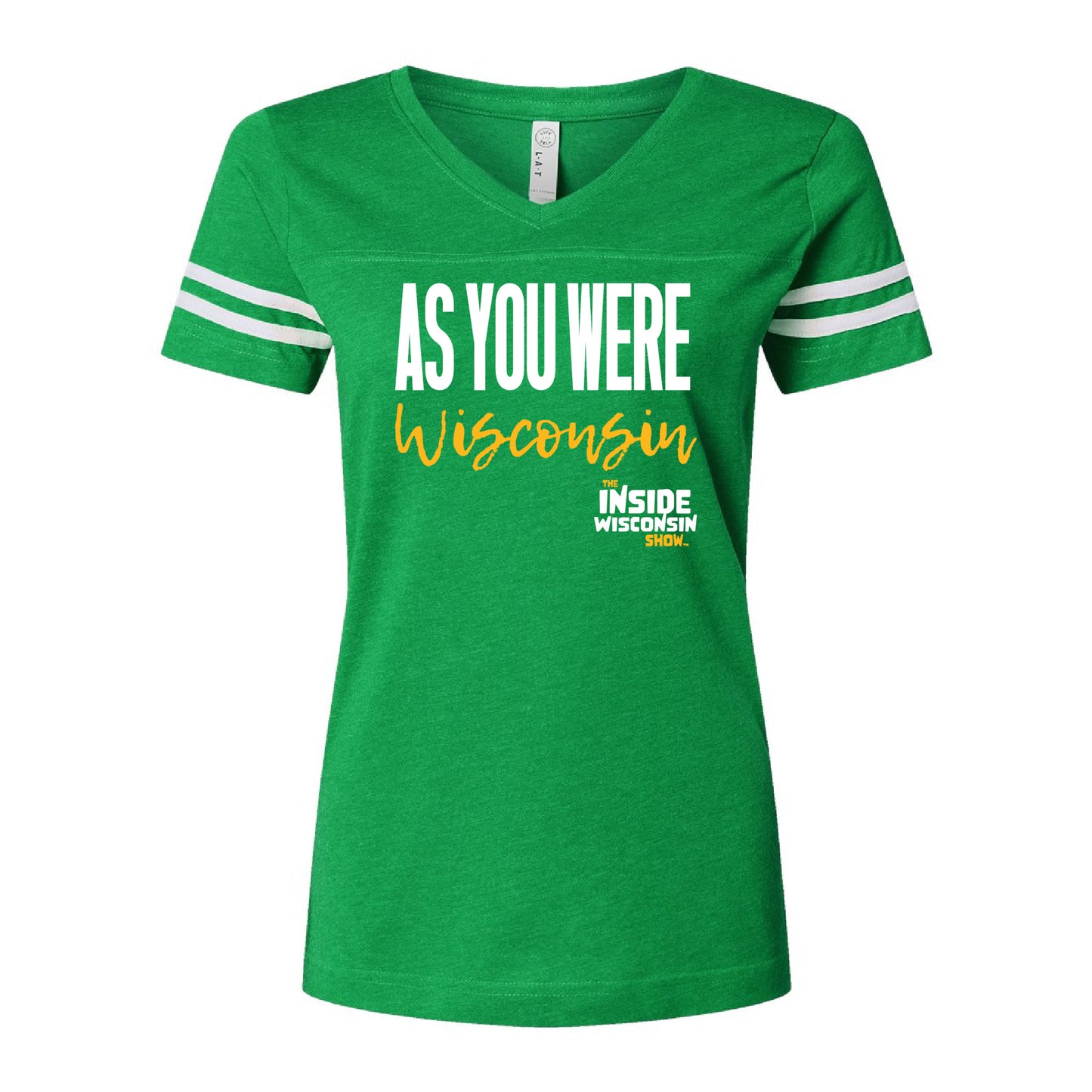 "As You Were, Wisconsin" Ladies Cut Football Tee