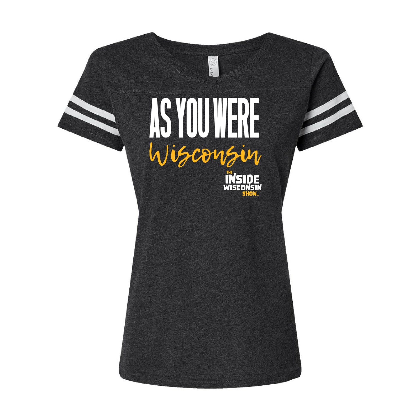 "As You Were, Wisconsin" Ladies Cut Football Tee