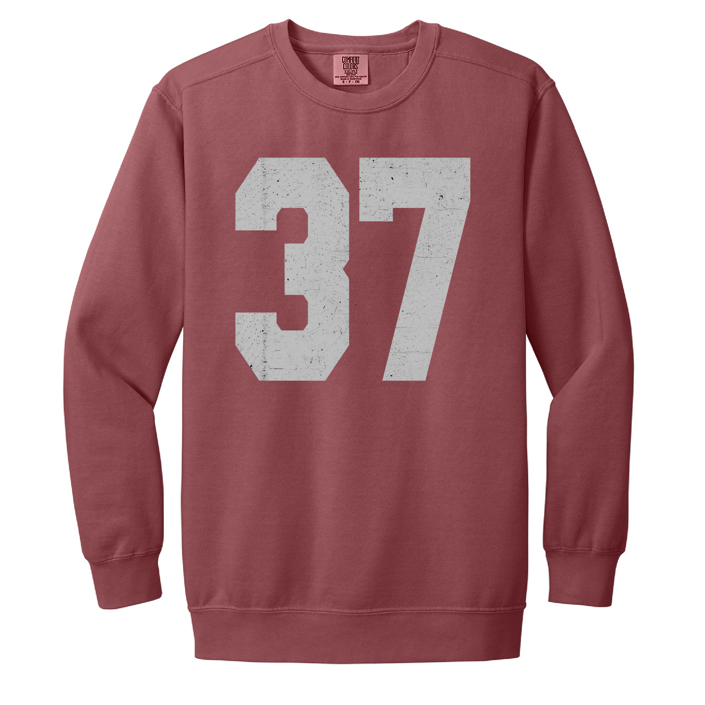 Custom Varsity Number Crewneck Sweatshirt – Pigment Dyed Unisex
