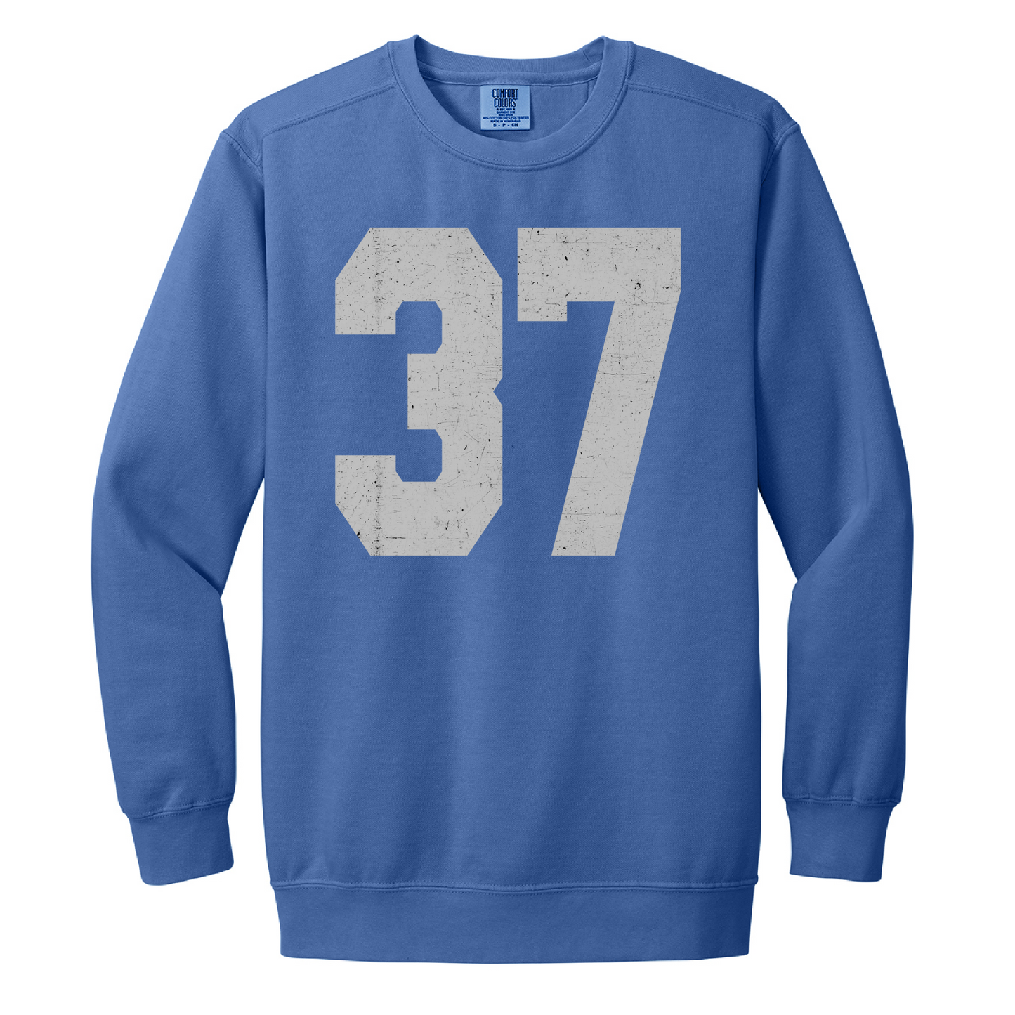 Custom Varsity Number Crewneck Sweatshirt – Pigment Dyed Unisex
