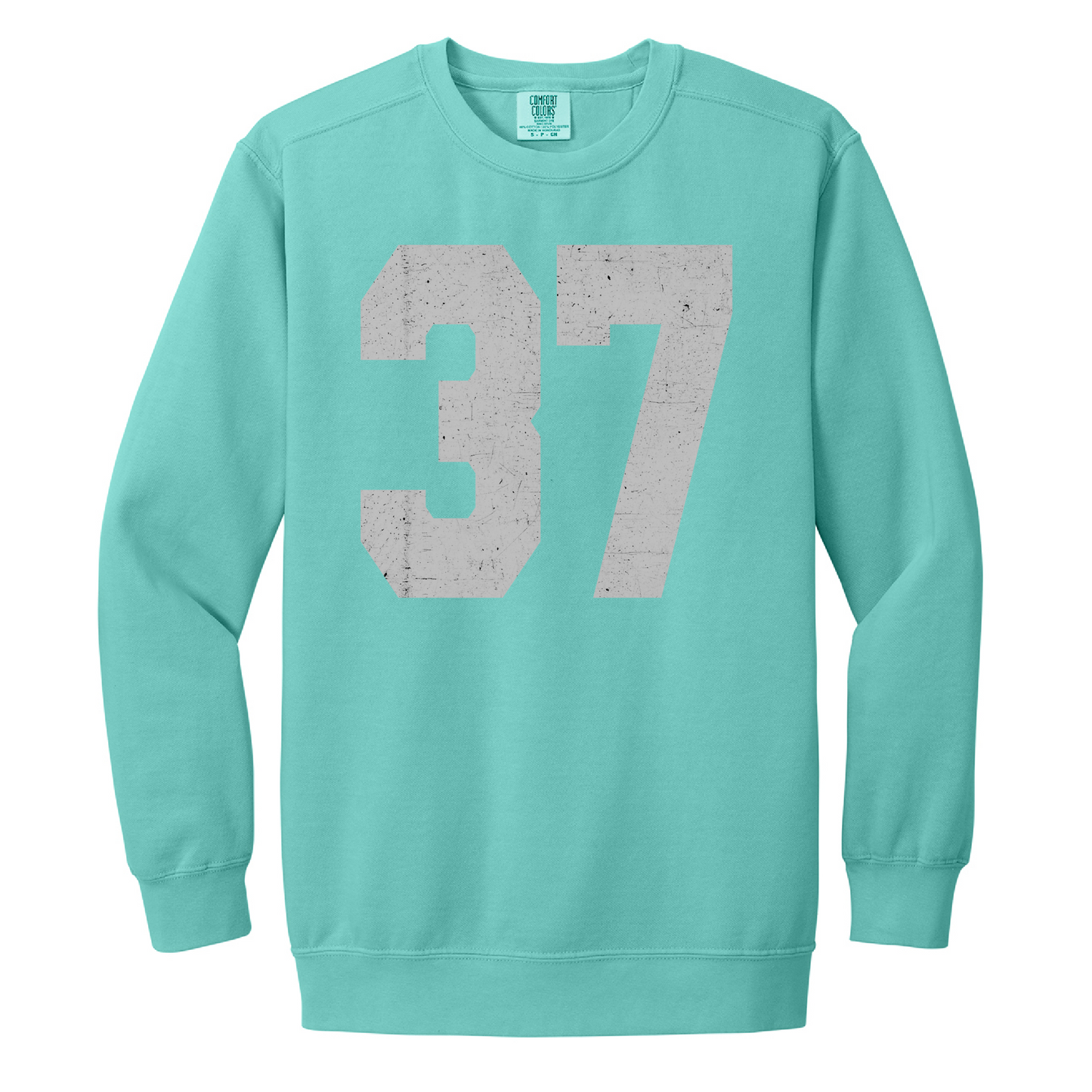 Custom Varsity Number Crewneck Sweatshirt – Pigment Dyed Unisex