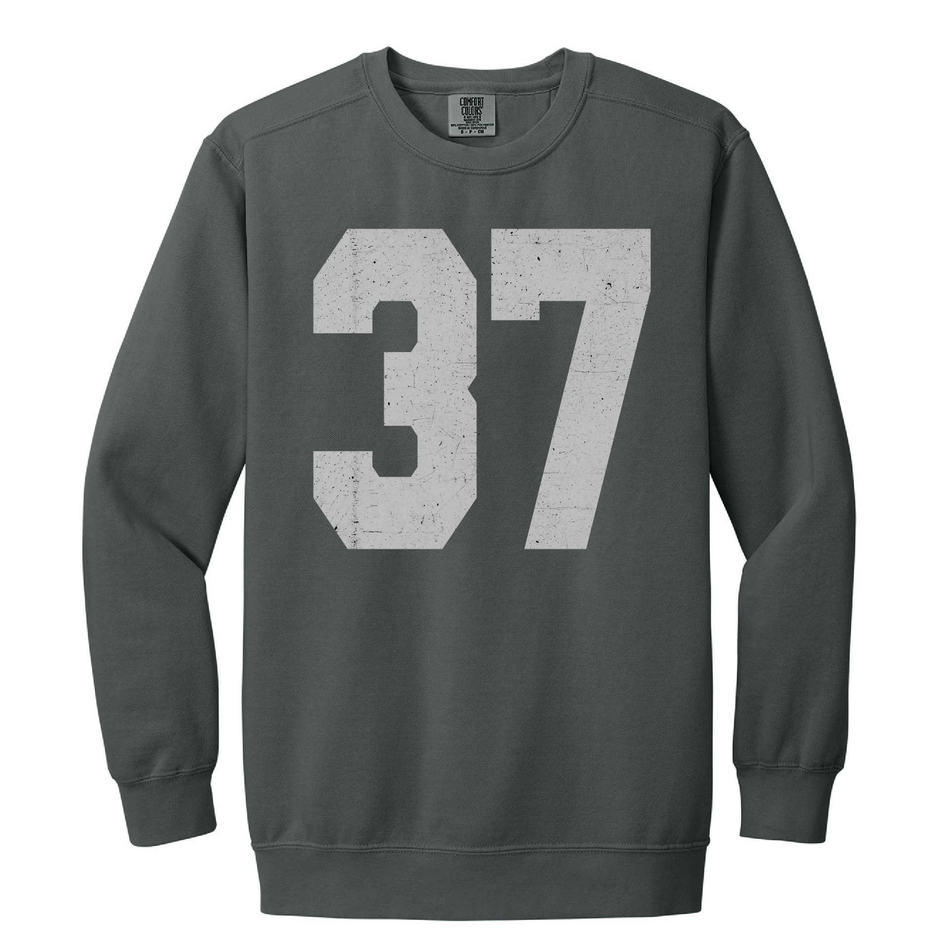Custom Varsity Number Crewneck Sweatshirt – Pigment Dyed Unisex