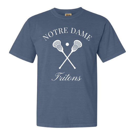 Vintage-Inspired Notre Dame Academy Tritons Lacrosse Tee