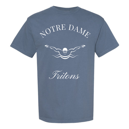 Vintage-Inspired Notre Dame Academy Tritons Swimming Tee