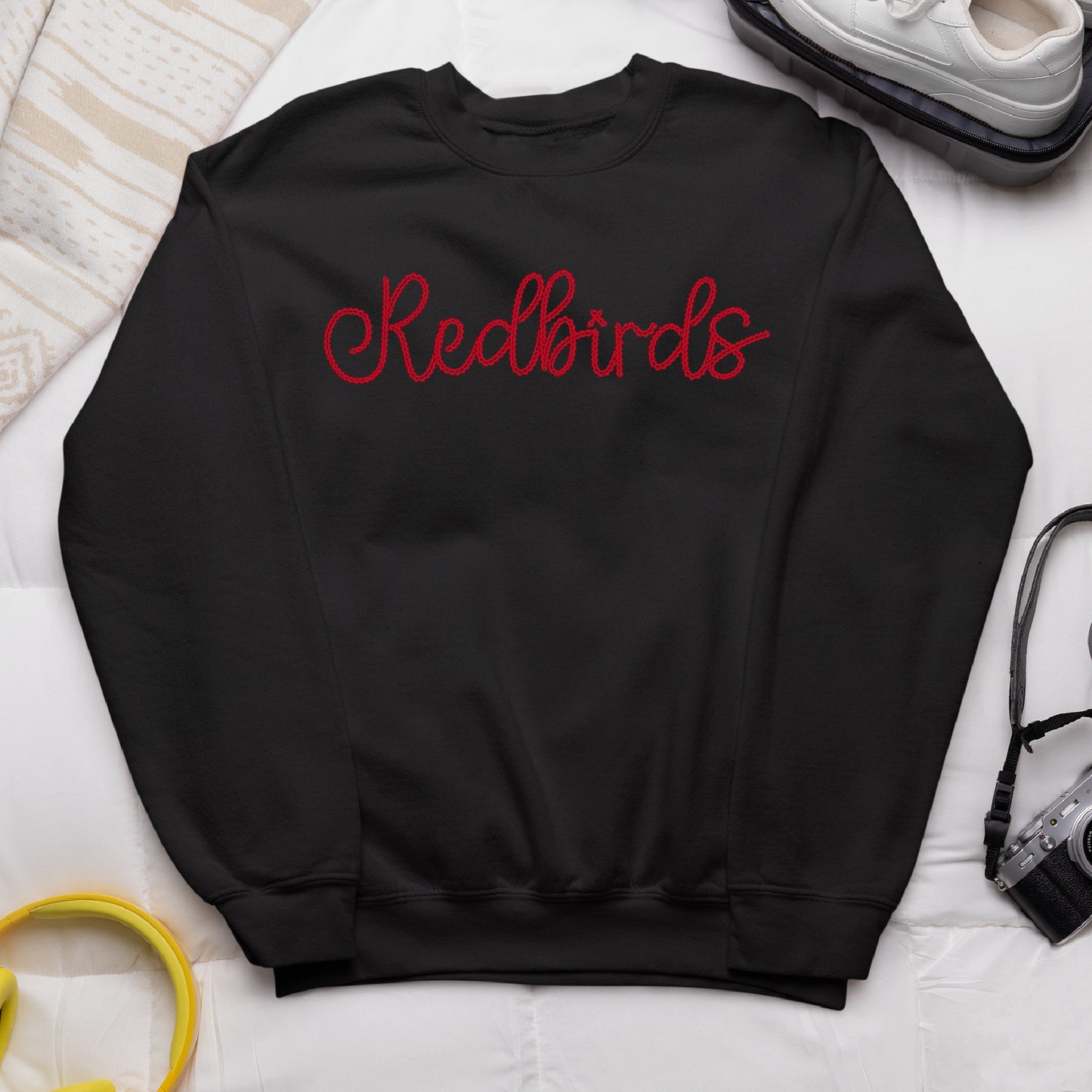 Redbird Crewneck Sweatshirt – Thick Chainstitch Design