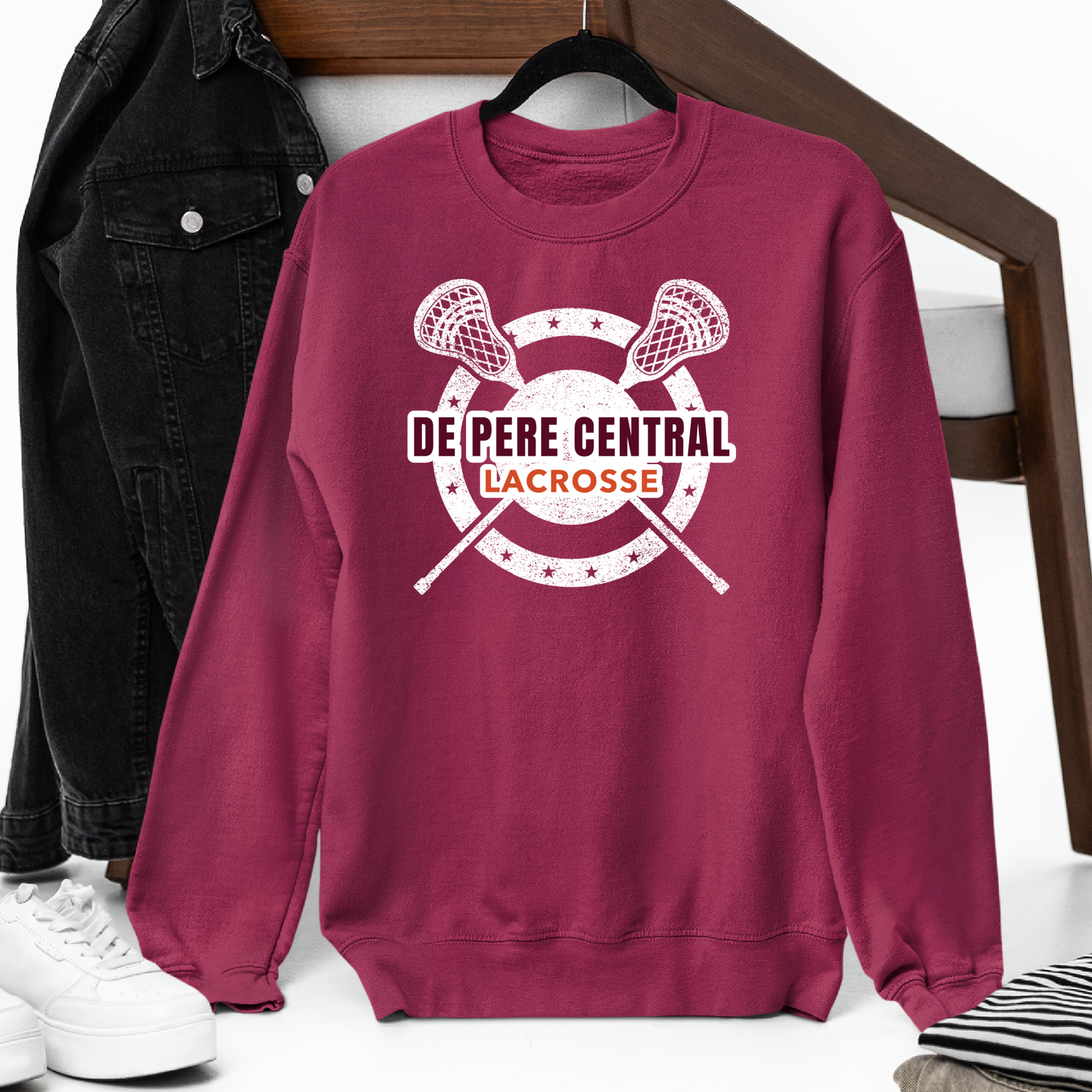 De Pere Ghostbirds Round Graphic - Cardinal Tee, Long Sleeve Tee, Crewneck, or Hoodie