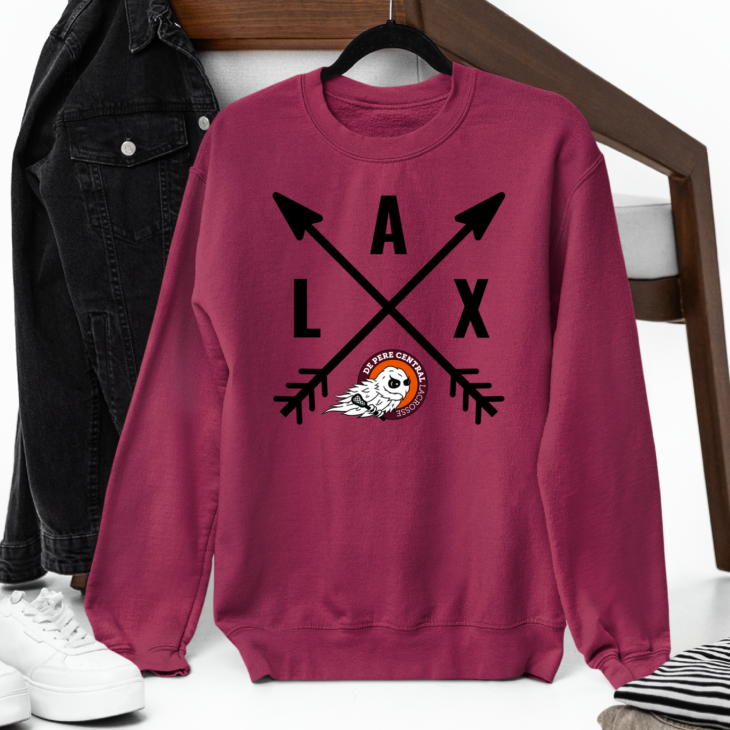 De Pere Ghostbirds Arrows Graphic - Cardinal Tee, Long Sleeve Tee, Crewneck, or Hoodie
