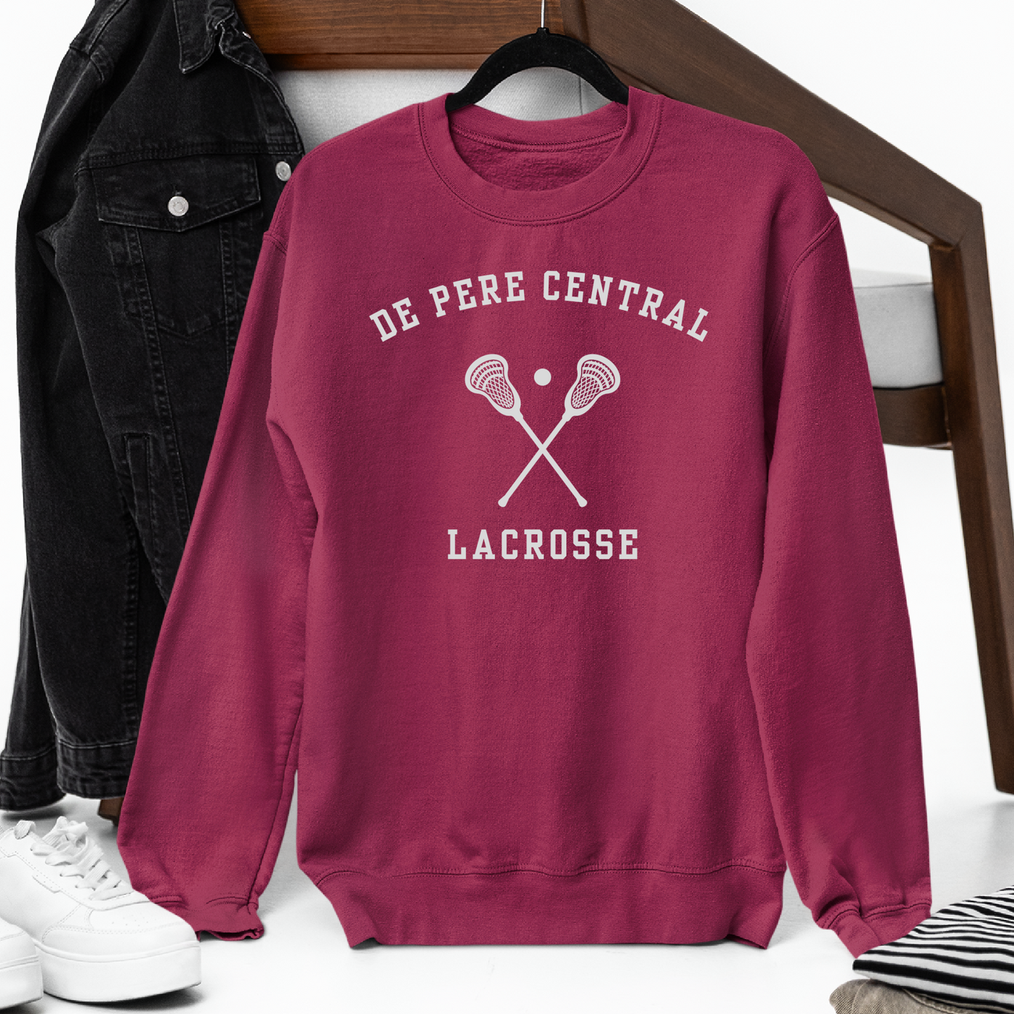 De Pere Ghostbirds Collegiate Graphic - Cardinal Tee, Long Sleeve Tee, Crewneck, or Hoodie