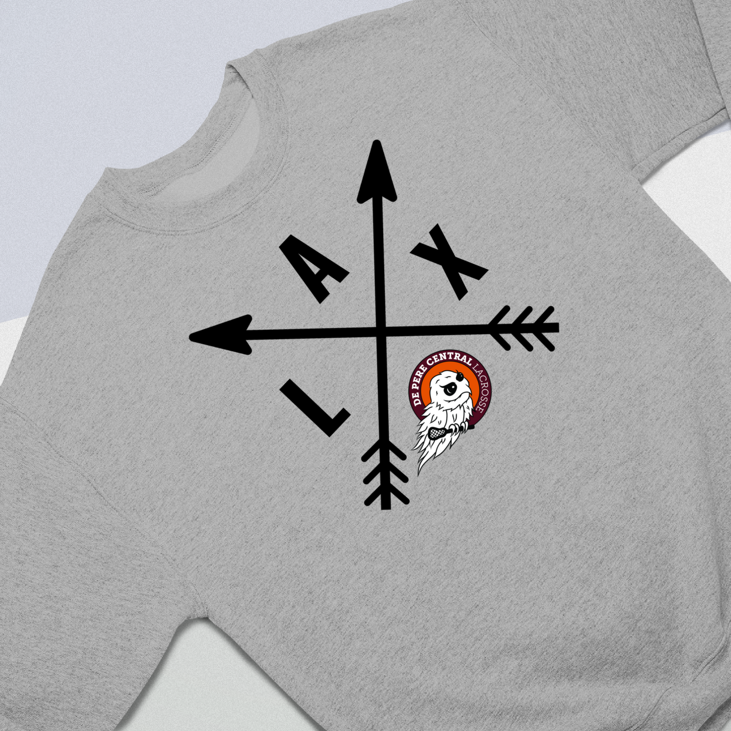 De Pere Ghostbirds Arrows Graphic - Heather Tee, Long Sleeve Tee, Crewneck, or Hoodie