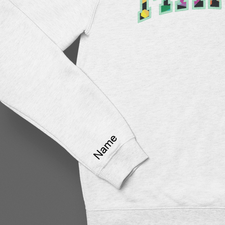 Mama Crewneck Sweatshirt - Custom Keepsake Embroidered - With name/s on sleeve