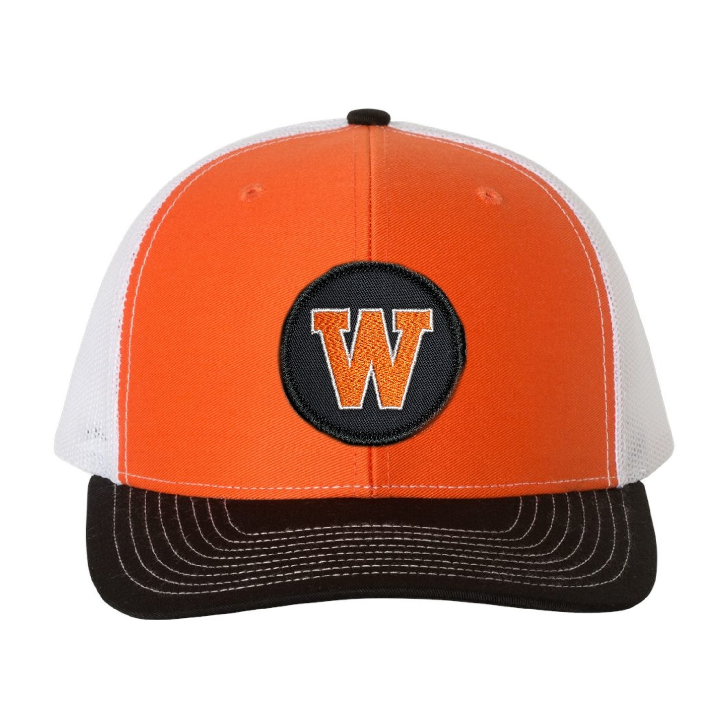 West De Pere Patched Snapback Mid-Profile Trucker Hat - Round Black Patch