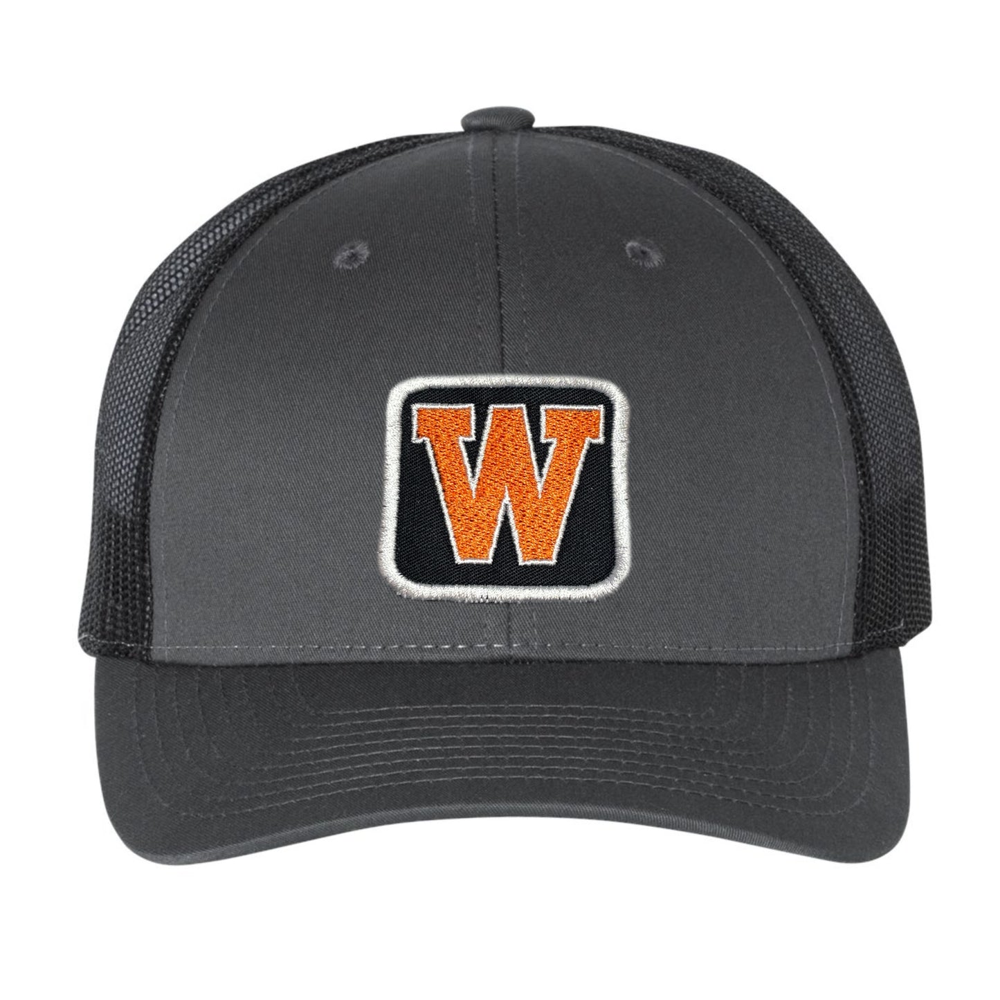 West De Pere Patched Snapback Low-Profile Charcoal & Black Trucker Hat