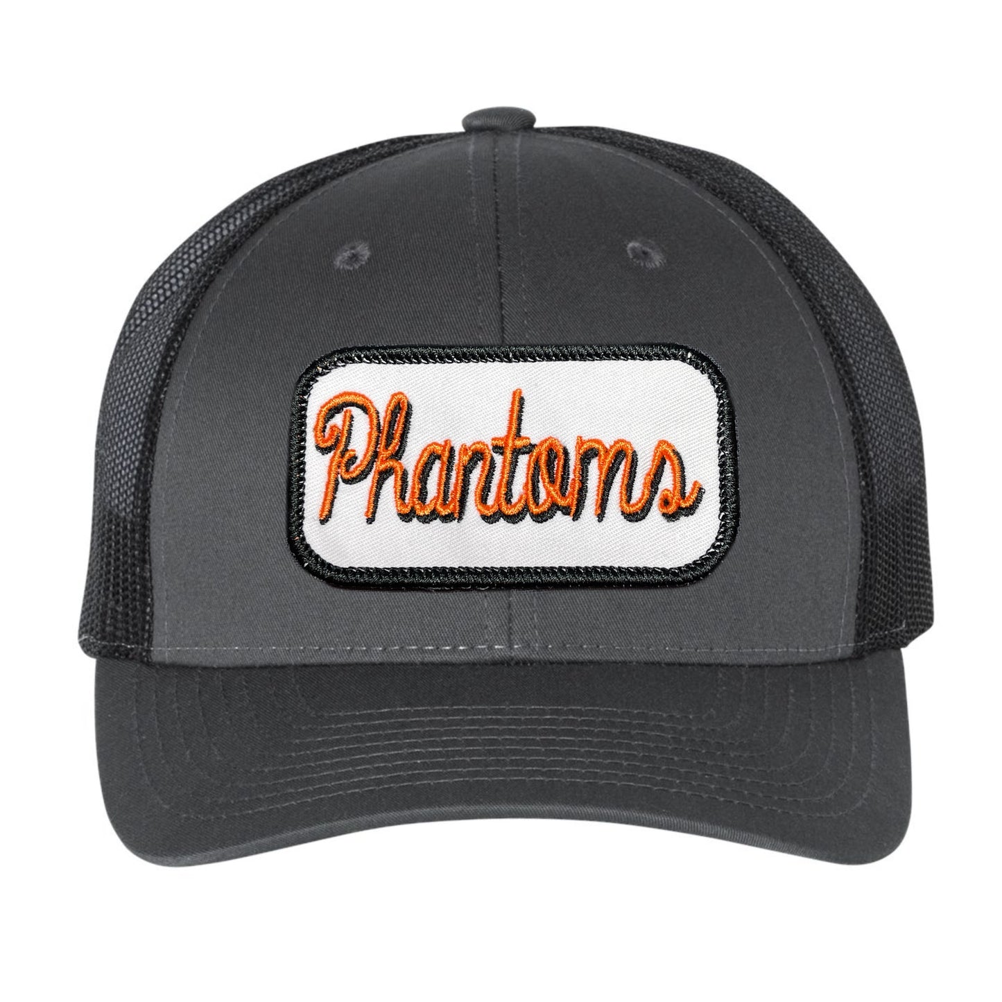 West De Pere Patched Snapback Low-Profile Charcoal & Black Trucker Hat