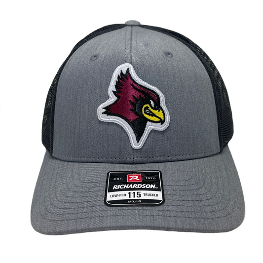 Redbird Patch De Pere Snapback | Gray with Black Mesh