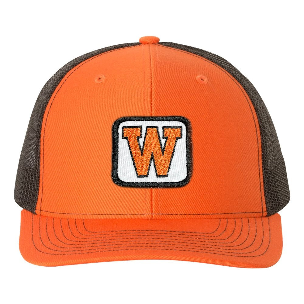 West De Pere Patched Snapback Mid-Profile Trucker Hat - Square White patch