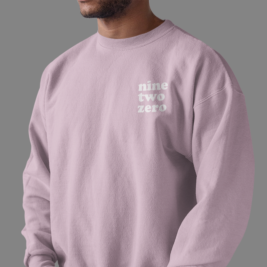 Pink Custom Area Code Crewneck Sweatshirt - 3D Puff Lettering