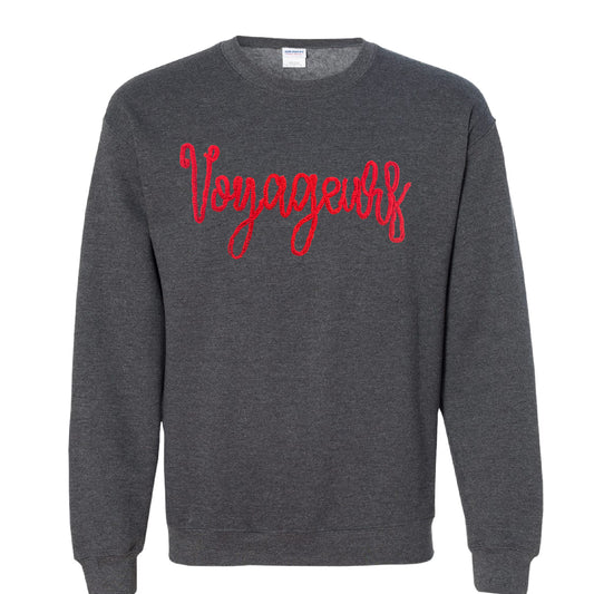 Custom Team Crewneck - De Pere Voyageurs - Chenille Embroidery