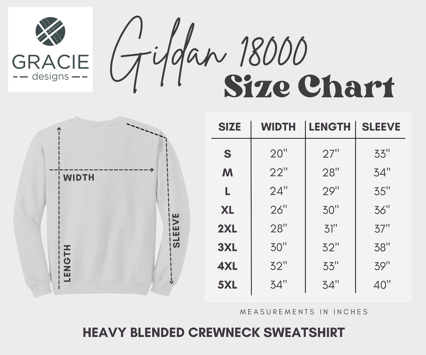 Heather Royal Blue Custom Embroidered Crewneck Sweatshirt - Personalized Chain Stitch