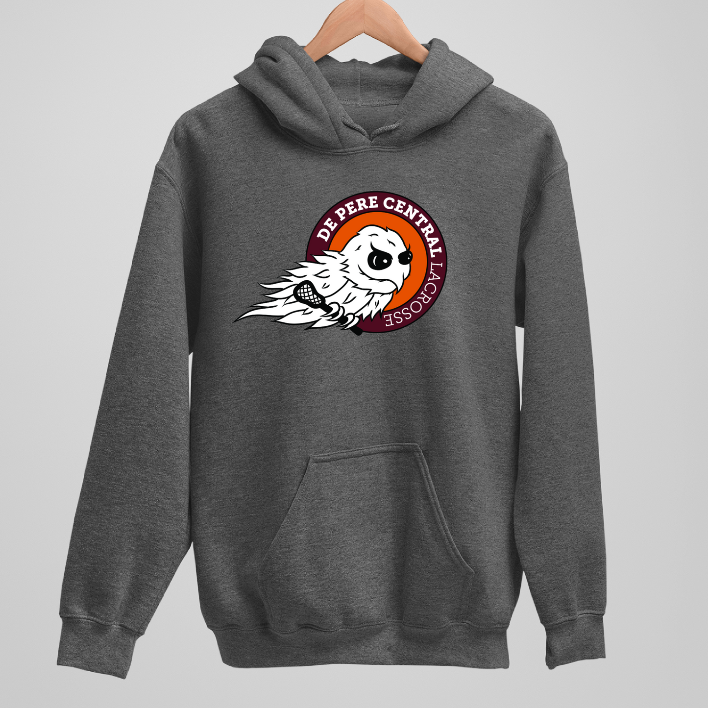 De Pere Ghostbirds Logo - Dark Heather Tee, Long Sleeve Tee, Crewneck, or Hoodie