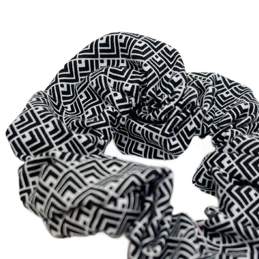 Hair Scrunchie | Black and White Mod