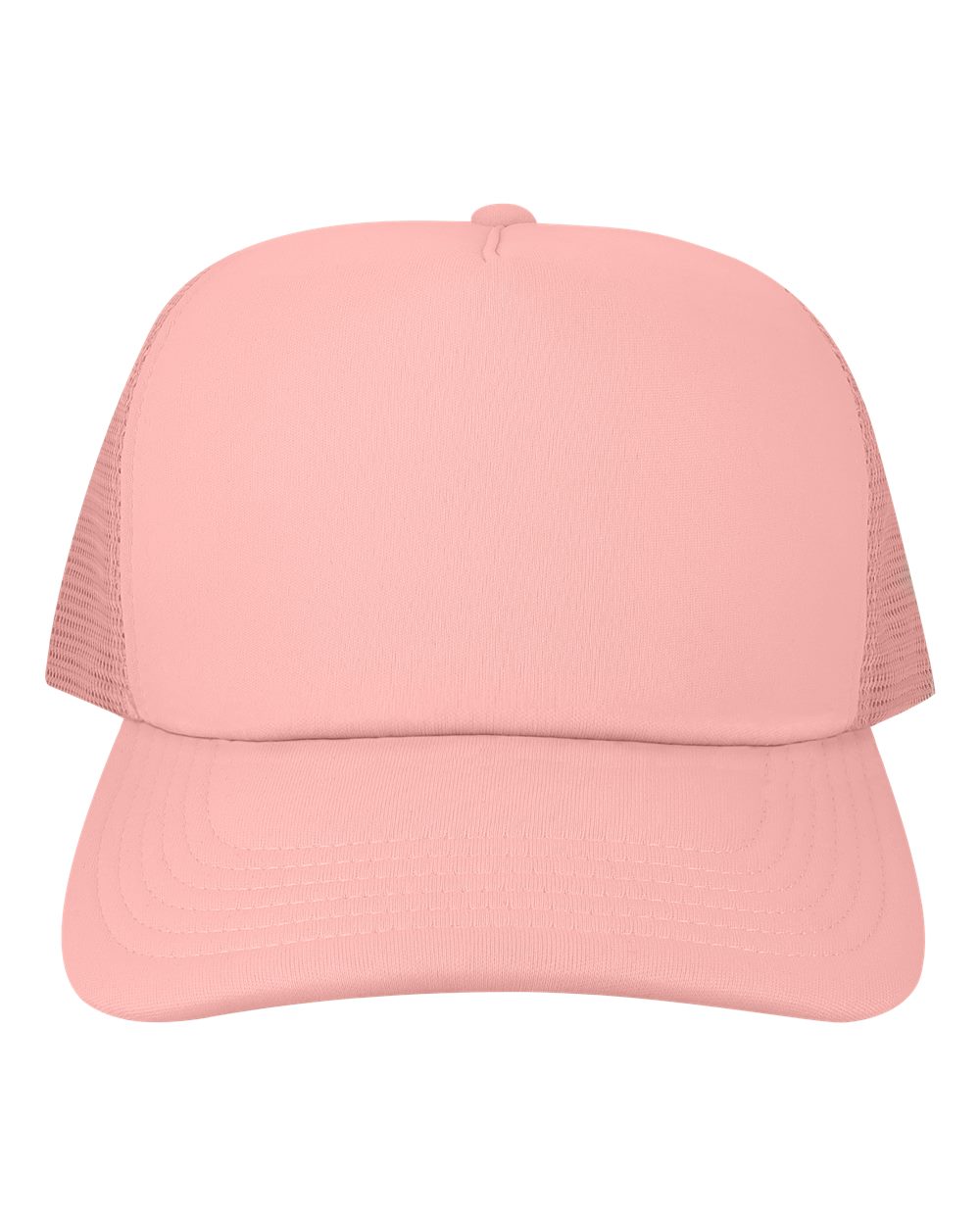 Dusty Rose Pink Trucker Hat with Coffee Embroidery