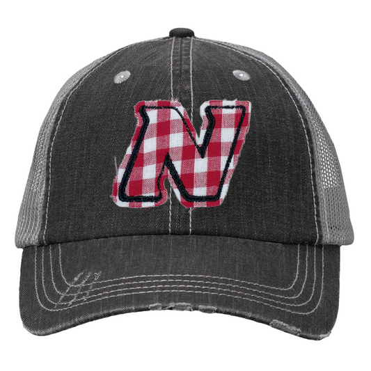 Distressed Trucker Hat - Neenah Gingham Plaid