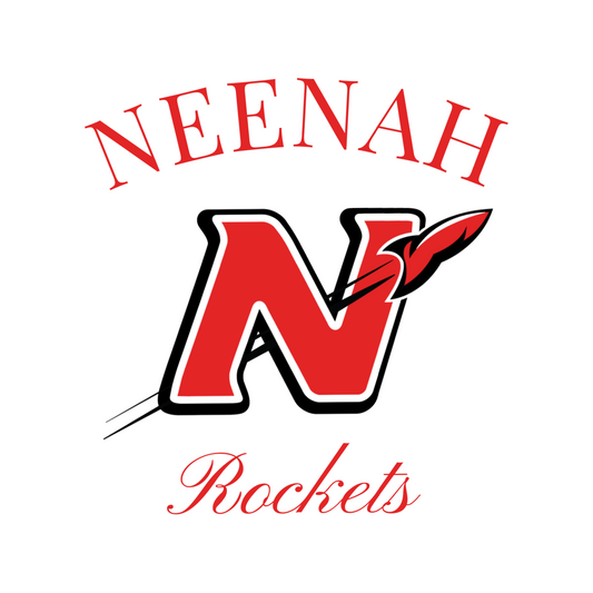 Neenah Rockets Vintage - White Tee, Crewneck, or Hoodie