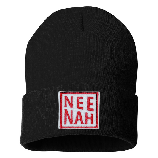 Black Beanie - Neenah Square Patch