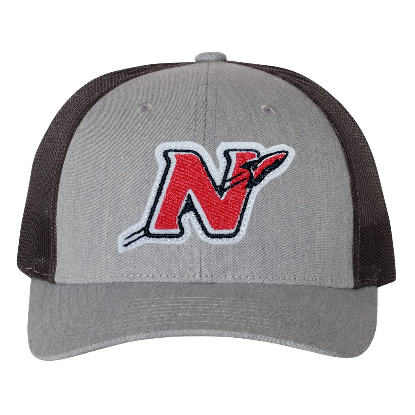 Gray Low Profile Trucker Hat - Neenah Rockets Logo