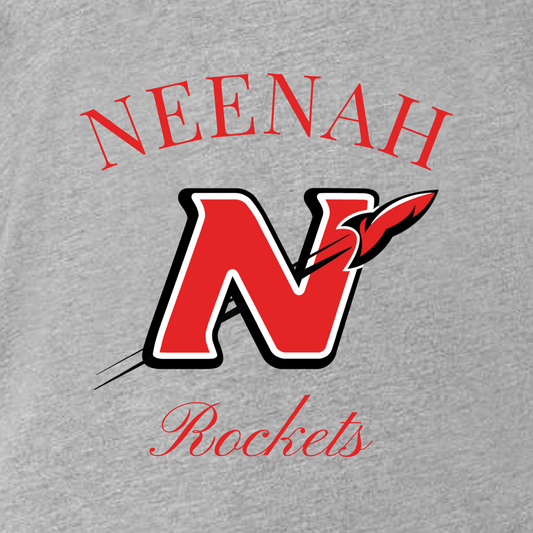 Neenah Rockets Vintage - Sport Gray Tee, Crewneck, or Hoodie
