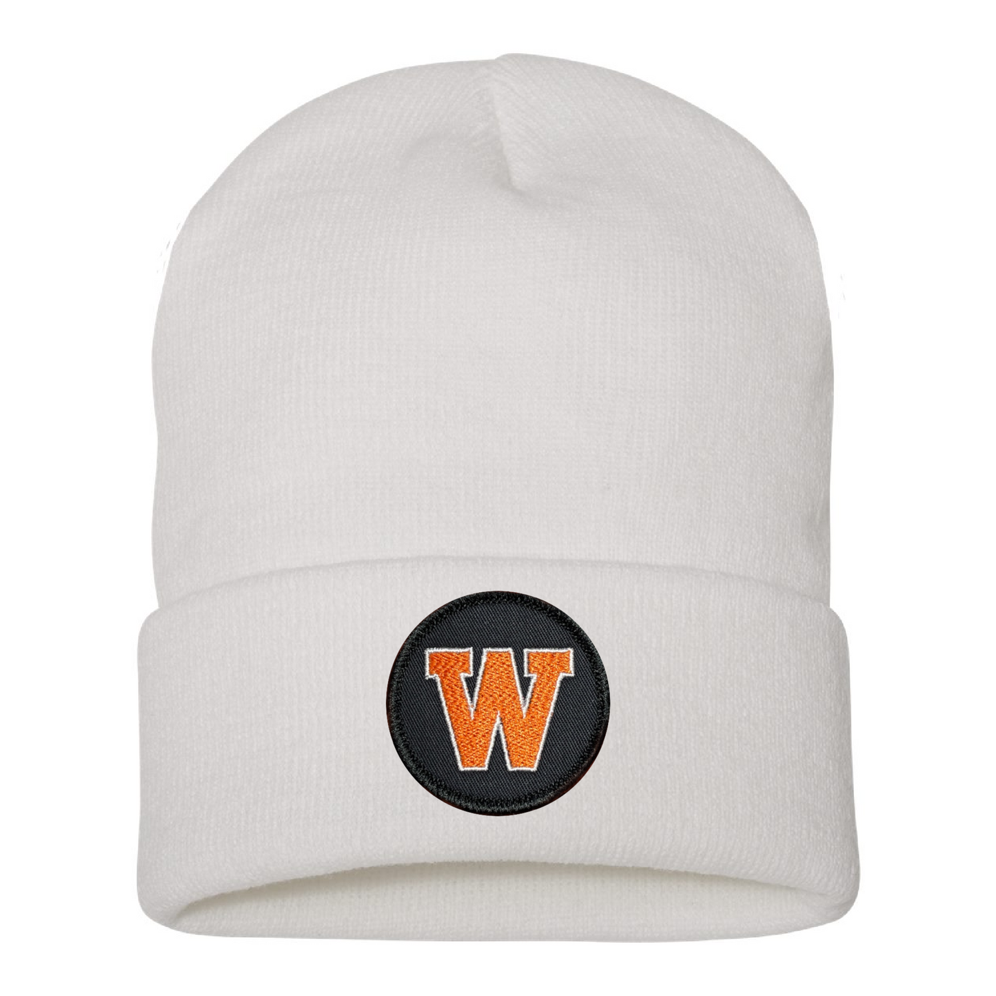 West De Pere Cuffed Beanie - Black with West De Pere Square Patch