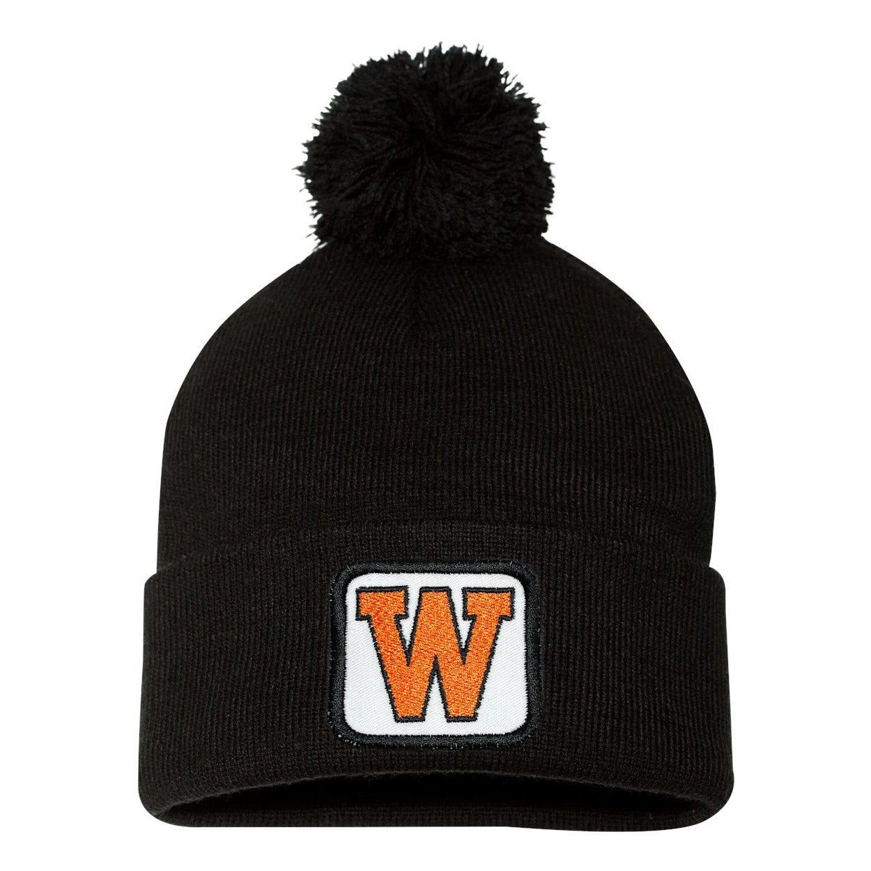 White Square Patched West De Pere Logo Beanies - 6 options