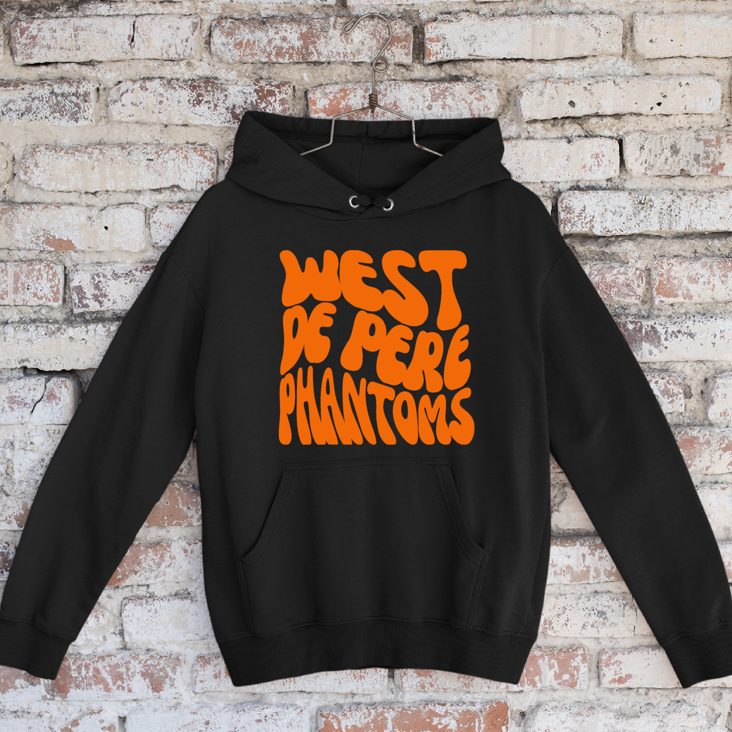 West De Pere Phantoms Retro - Black Tee, Crewneck, or Hoodie