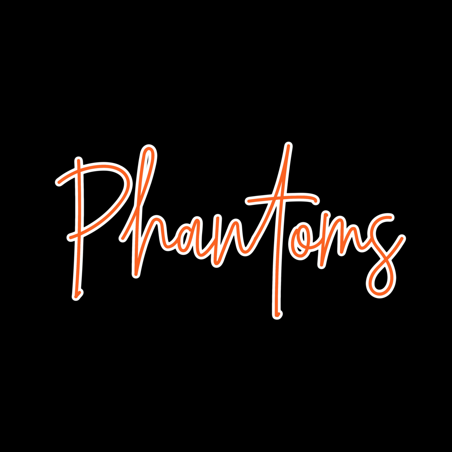 West De Pere Phantoms Script - Black Tee, Crewneck, or Hoodie