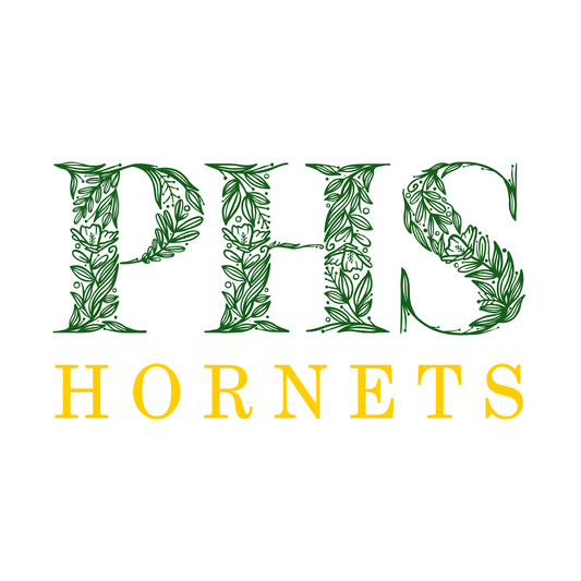 Green Bay Preble Hornets Green Floral Design - White Tee, Crewneck, or Hoodie