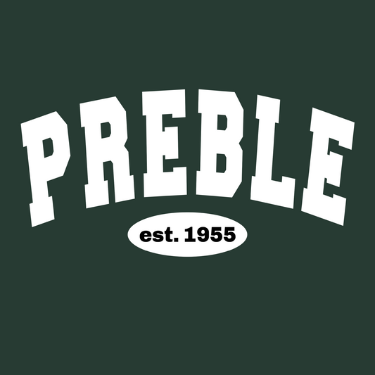 Green Bay Preble Hornets Varsity - Forest Green Tee, Crewneck, or Hoodie