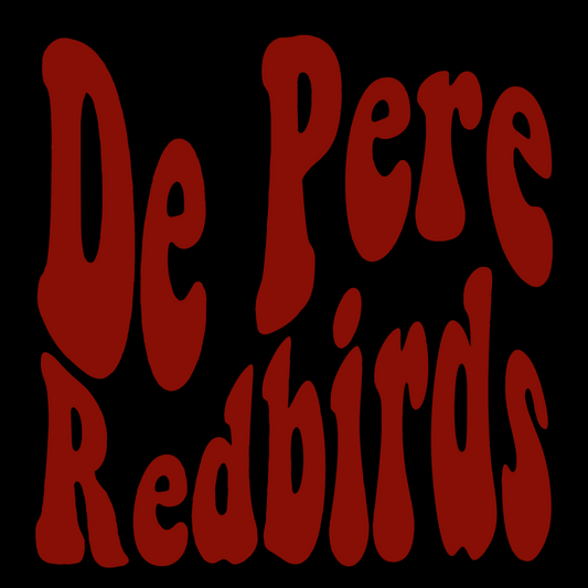 De Pere Redbirds Retro Design - Black Tee, Crewneck, or Hoodie