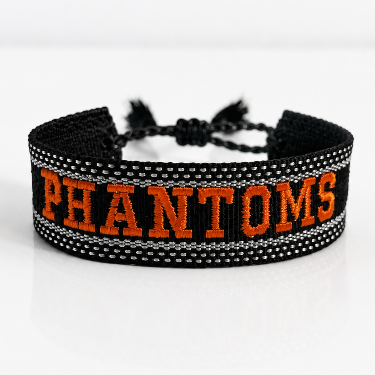 West De Pere Phantoms Adjustable Embroidered Woven Bracelet