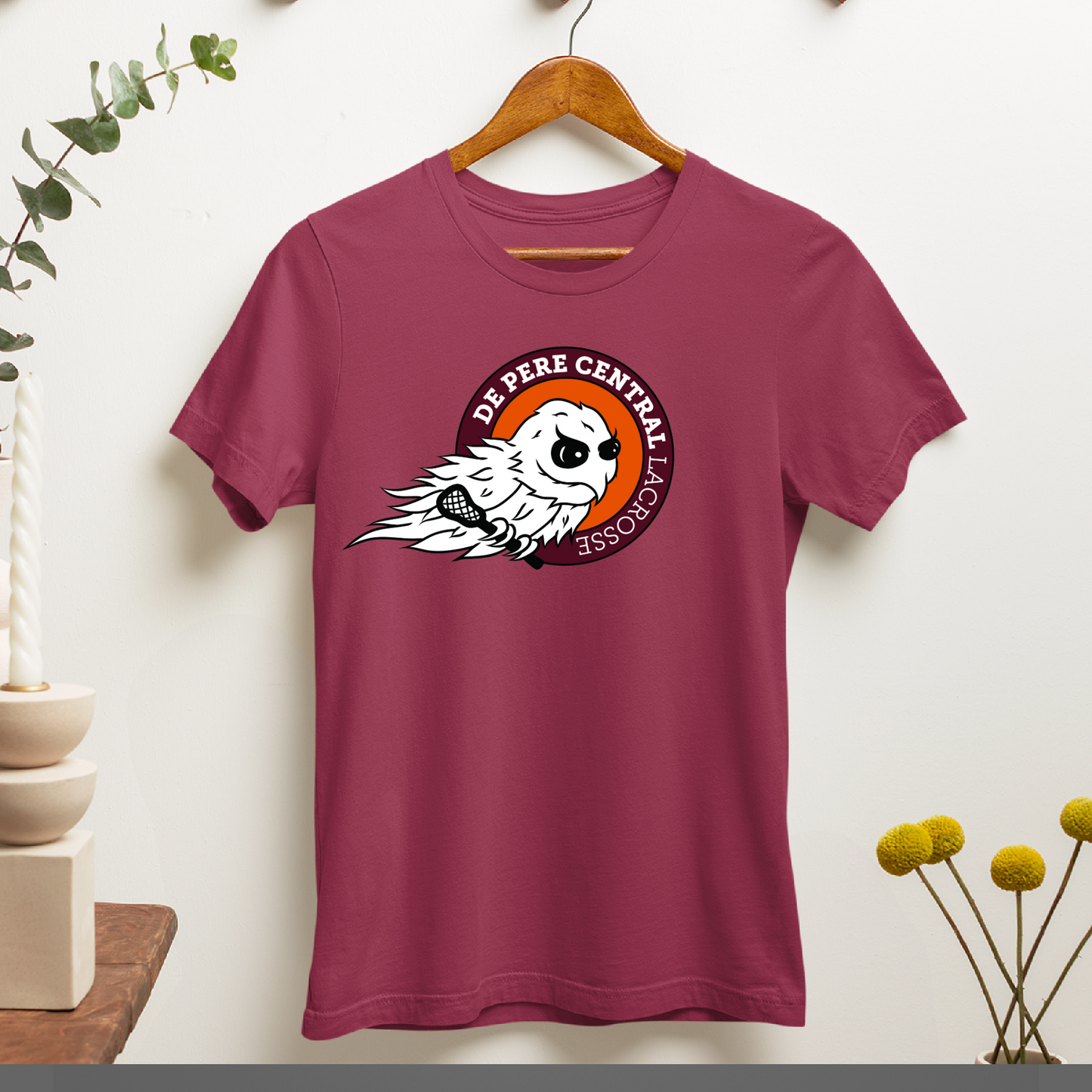 De Pere Ghostbirds Logo - Cardinal Tee, Long Sleeve Tee, Crewneck, or Hoodie