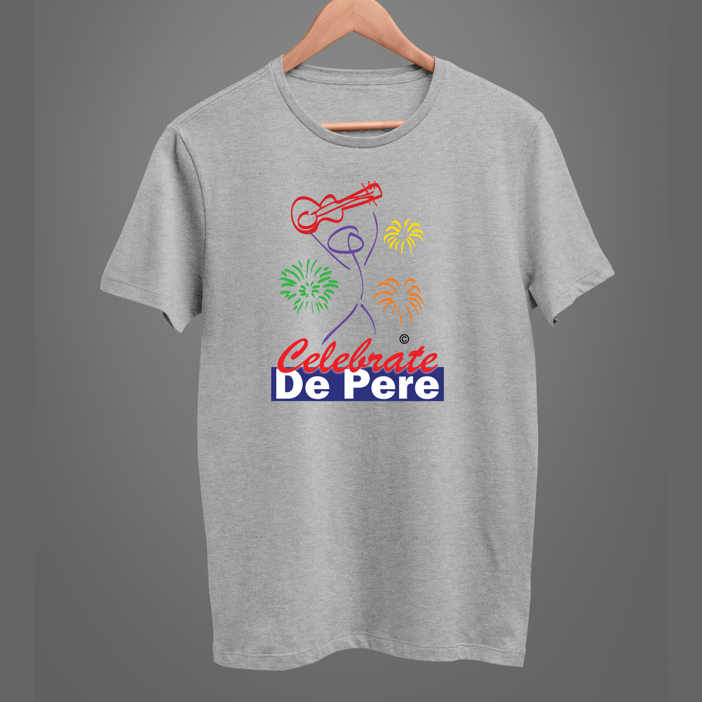 Celebrate De Pere- Athletic Gray Tee, Crewneck, or Hoodie