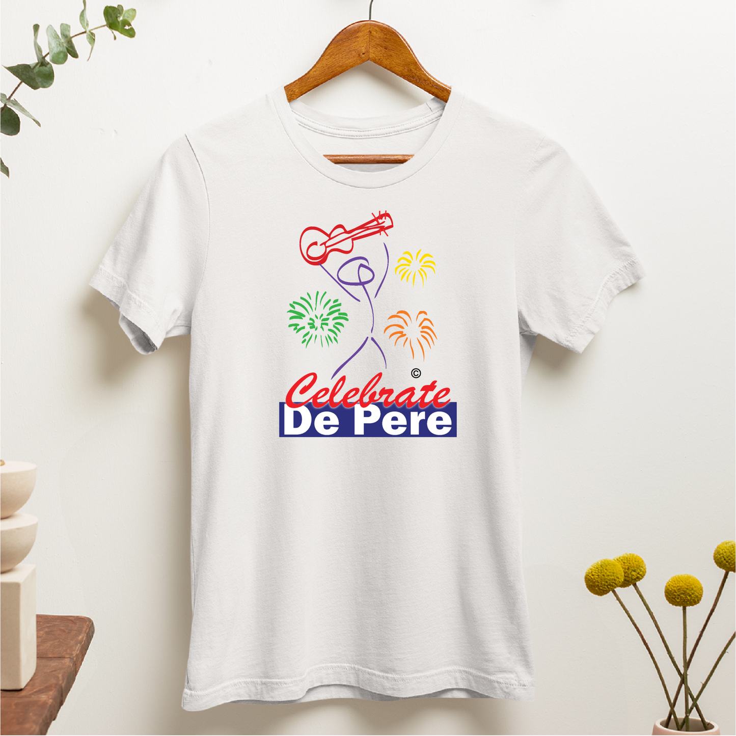 Celebrate De Pere- White Tee, Crewneck, or Hoodie