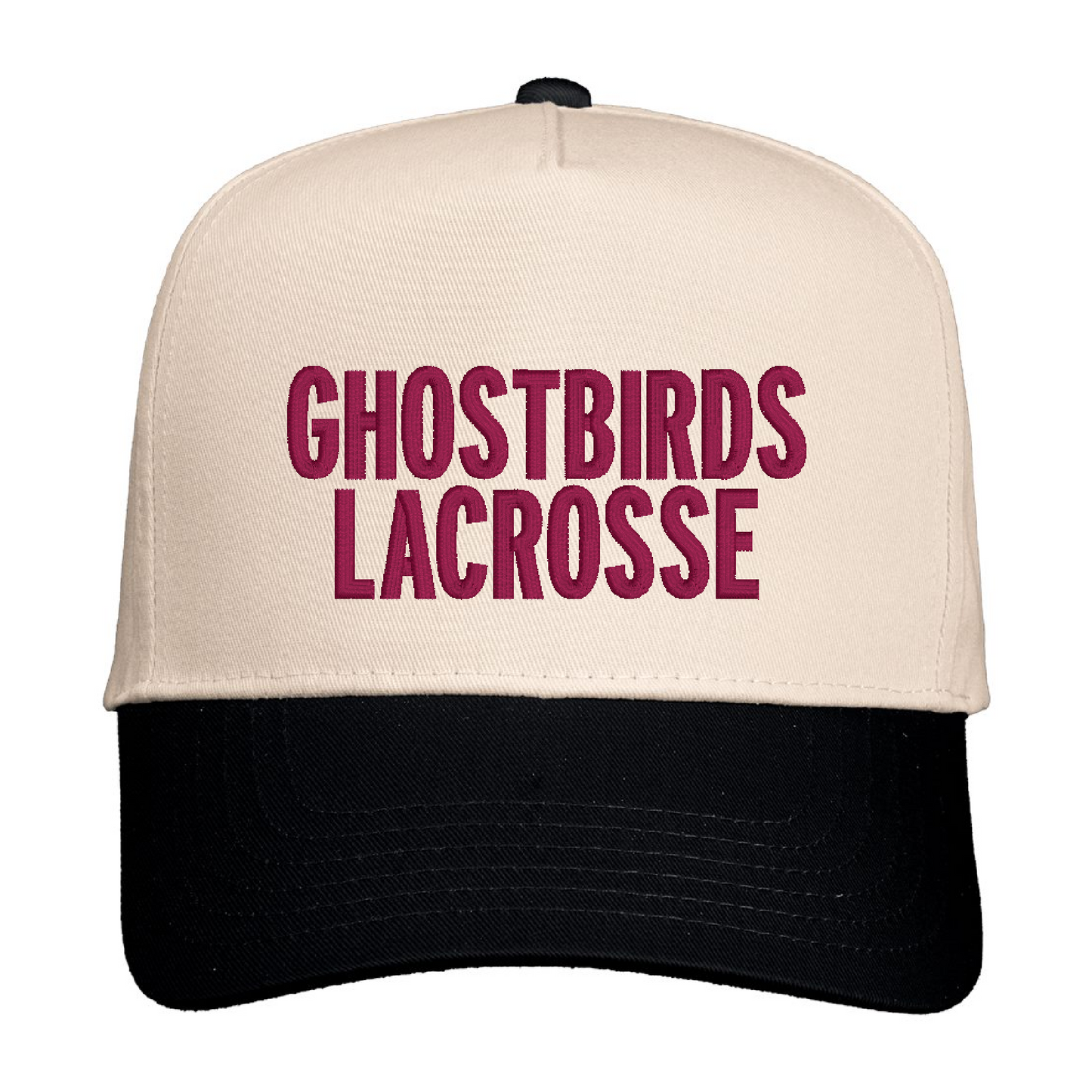 GHOSTBIRDS LACROSSE Black & Natural Two Tone Snapback Hat