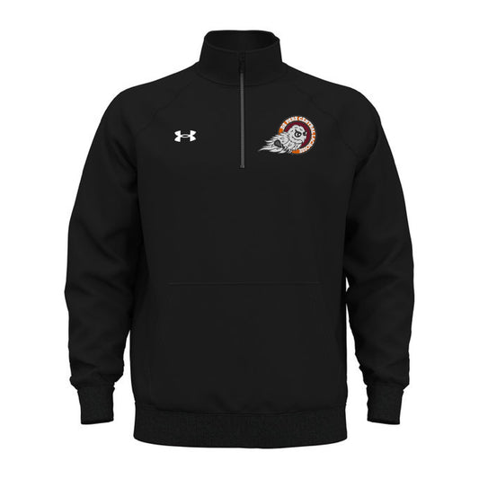 De Pere Central Lacrosse - Black Men's Quarter-Zip - Embroidered Ghostbirds Logo