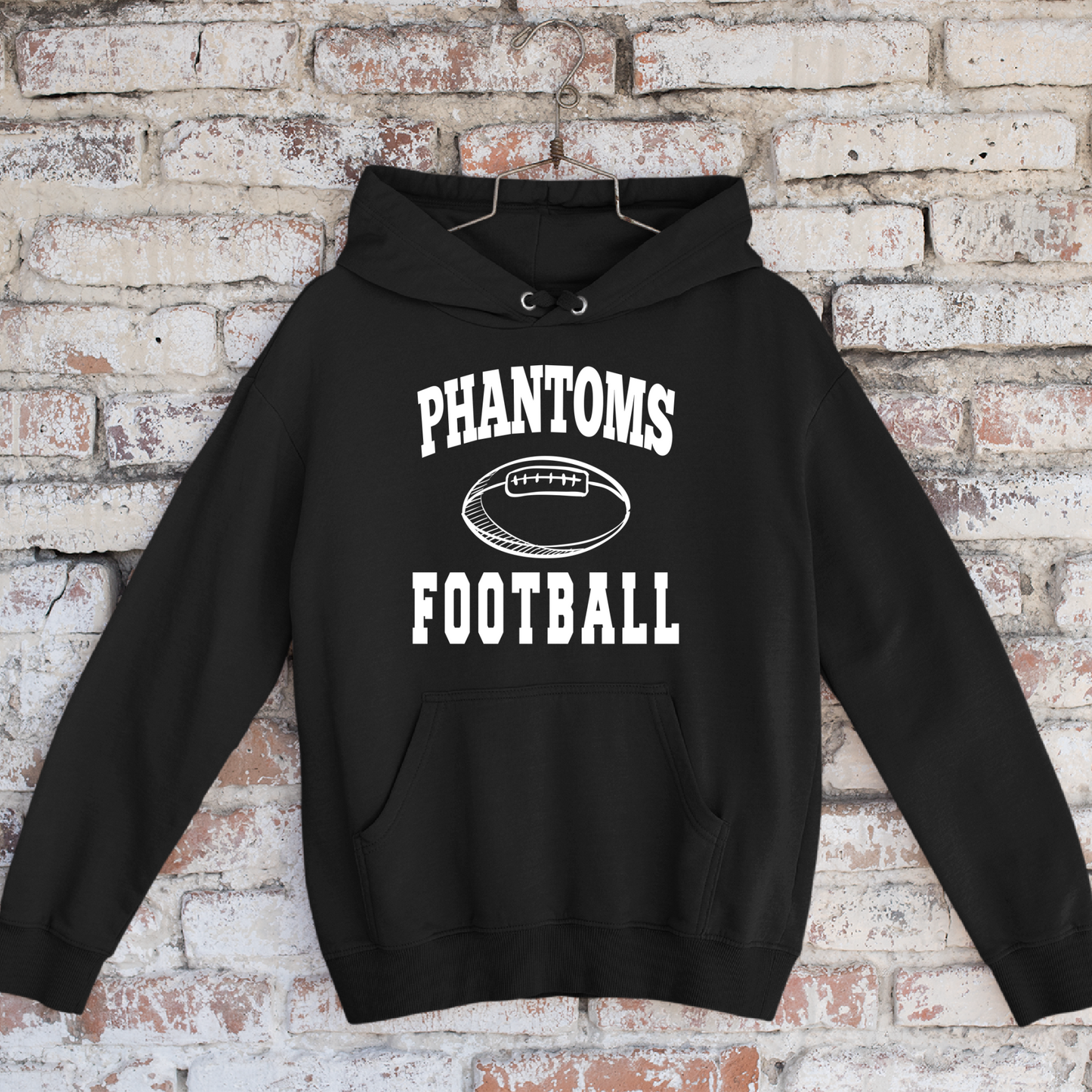 West De Pere Phantoms Football - Black Tee, Crewneck, or Hoodie