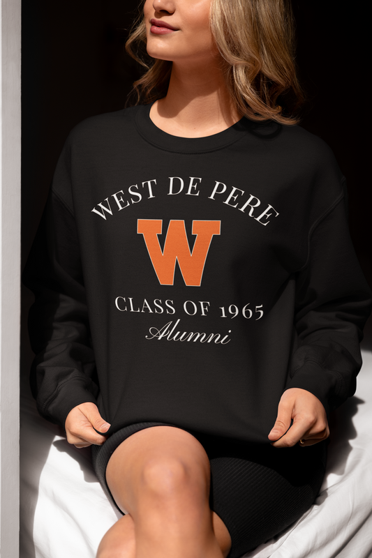 Black Sweatshirt with West De Pere Custom Alumni Design