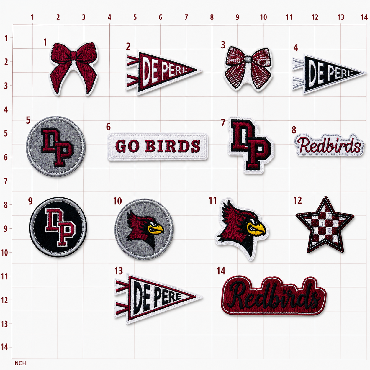 Redbird Patches - Iron-on