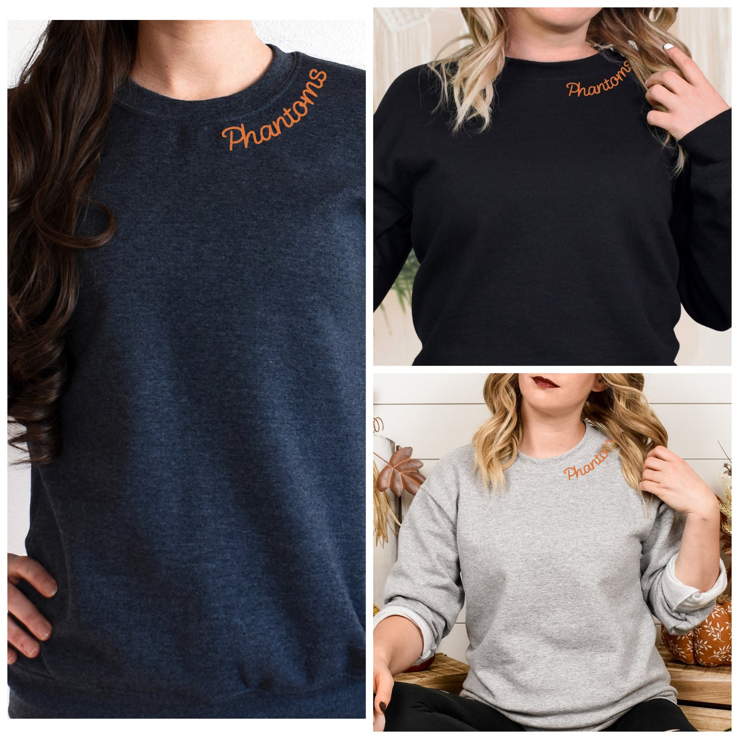 Custom Crewneck Sweatshirt – Chainstitch Collar Design