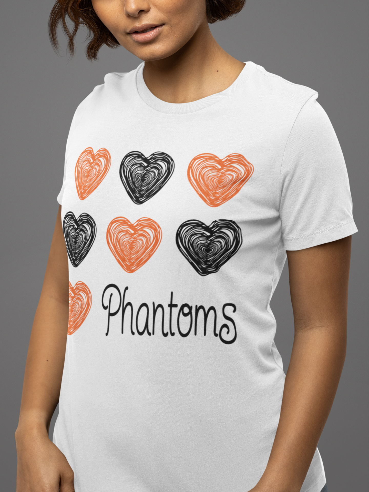 West De Pere Phantoms Tee -  Doodle Hearts T-shirt