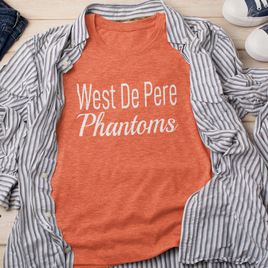 Sample West De Pere Phantoms Football Tee - Orange